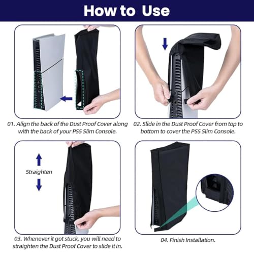 ZORBES® 9Pcs Dust Plug Kit for PS5/PS5 Slim Console and 1PCS Oxford Cloth Dust Proof Cover for Sony PlayStation 5 Game Console Vertical Cover Sleeve PS5 Accessories ZORBES® 9Pcs Dust Plug Kit for PS5/PS5 Slim Console and 1PCS Oxford Cloth Dust Proof Cover for Sony PlayStation 5 Game Console Vertical Cover Sleeve PS5 Accessories